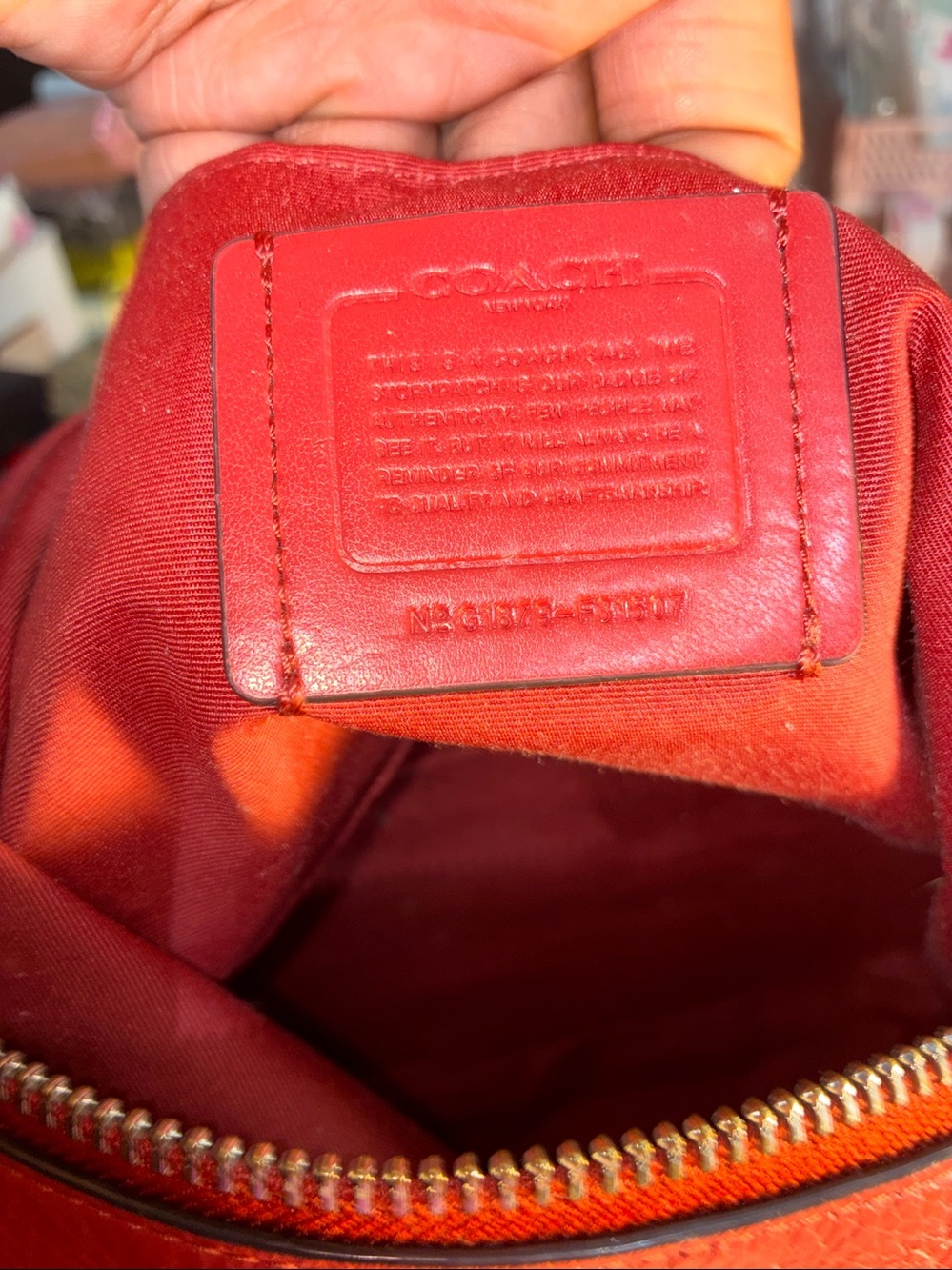 Coach Coach Abby Duffle in a salmon pink color pebbled leather bag! - Picture 10 of 13